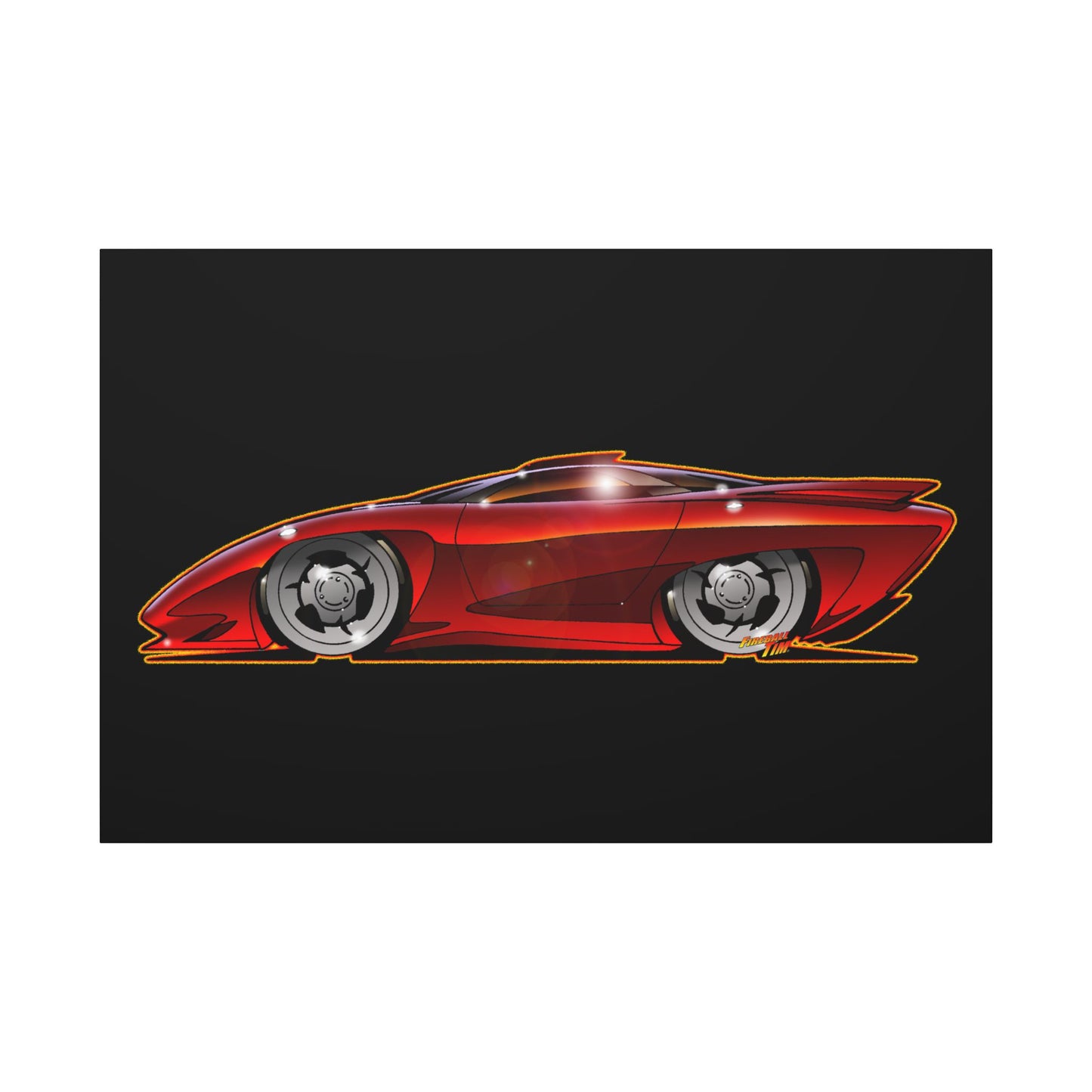 PONTIAC BANSHEE Concept Car Collectible Fireball Art Canvas Print