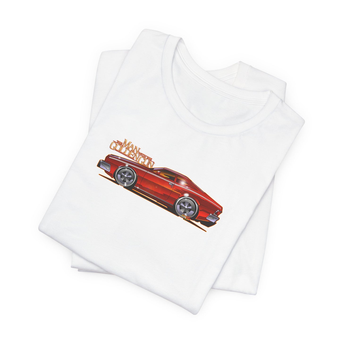 MAN WITH THE GOLDEN GUN AMC Hornet James Bond Fireball Art Short Sleeve Tee