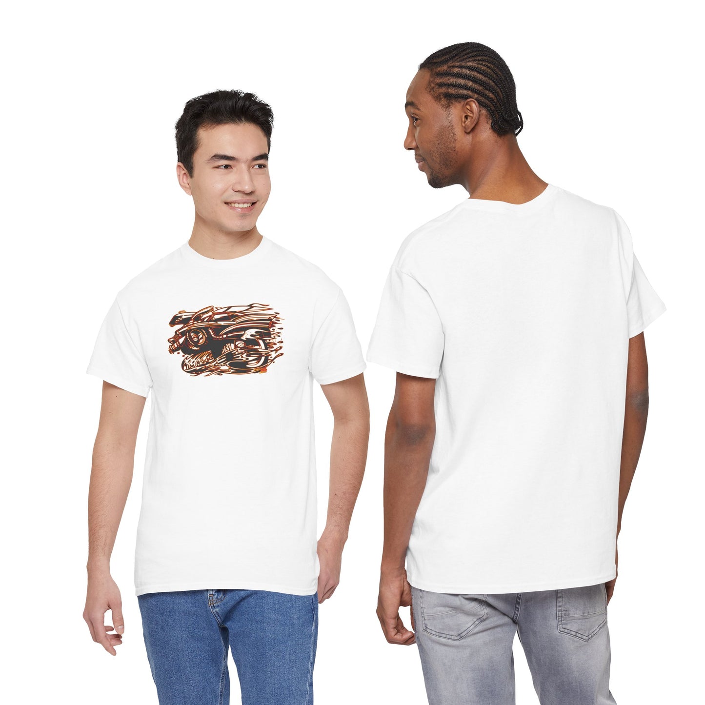 HOT ROD CHEVY Muscle Car Fireball Tee Shirt - Multiple Colors