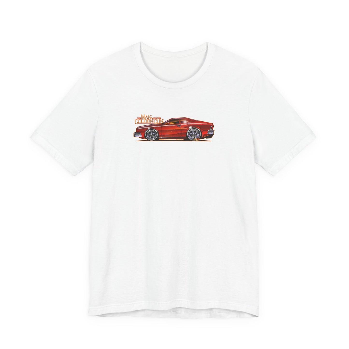 MAN WITH THE GOLDEN GUN AMC Hornet James Bond Fireball Art Short Sleeve Tee