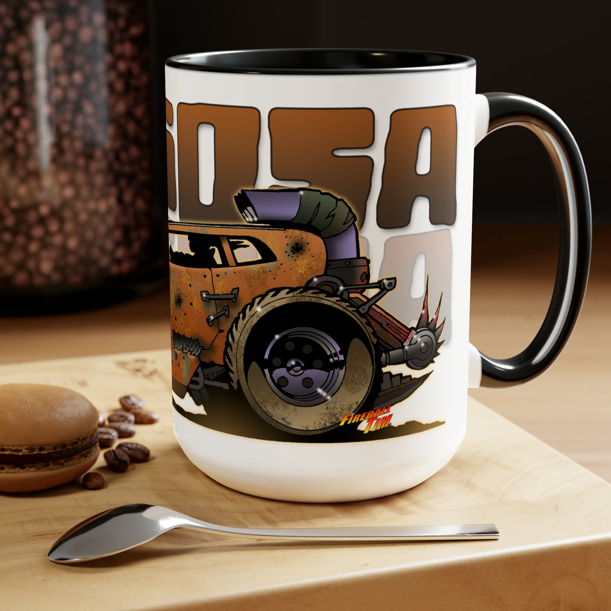 FURIOSA Mad Max Movie Car Hot Rod Coffee Mug 15oz-Mug-Fireball Tim Garage