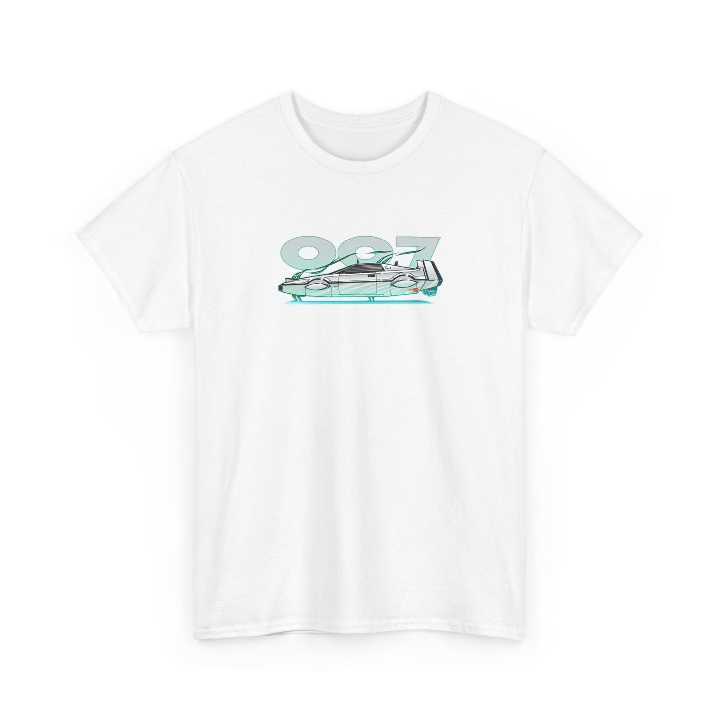 James Bond 007 LOTUS SUBMARINE Movie Car Fireball Art Heavy Cotton Tee - 12 Colors