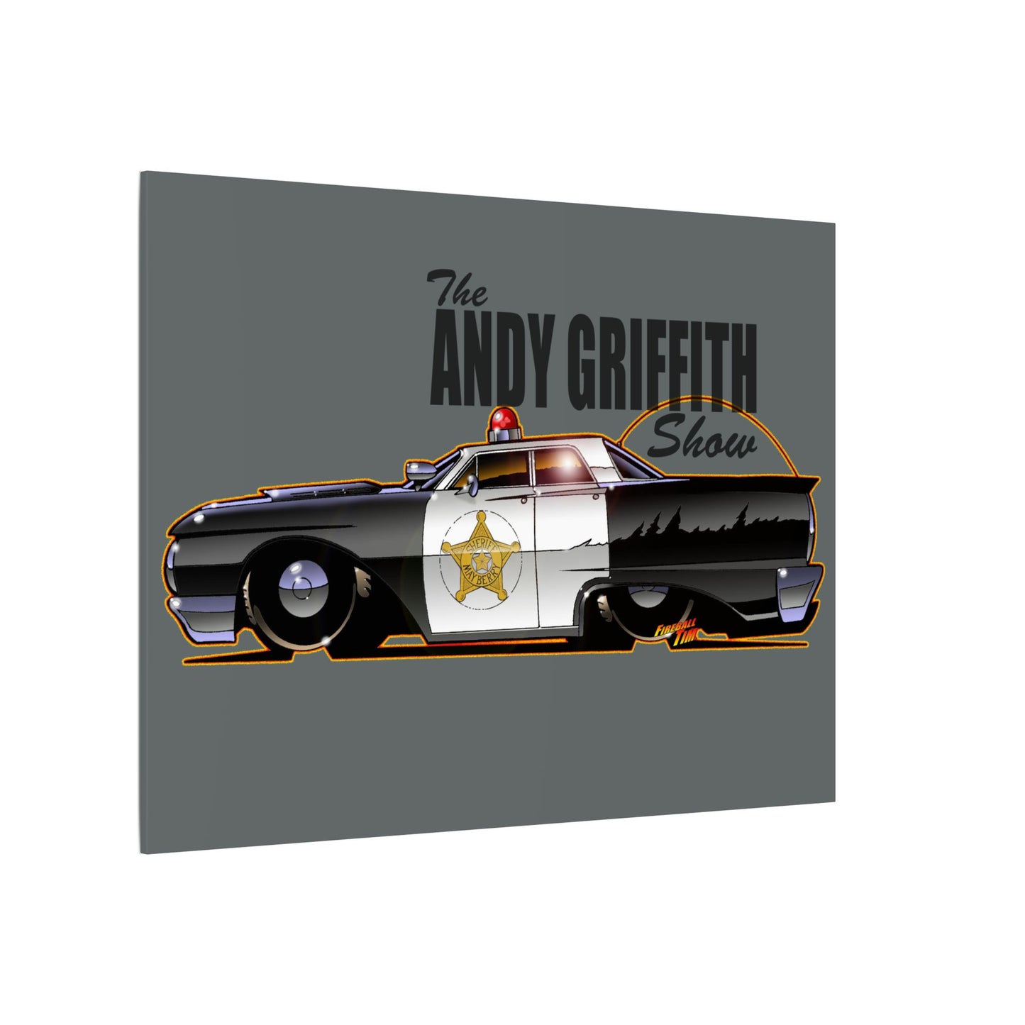 ANDY GRIFFITH SHOW 1963 Ford Galaxie Police Patrol Car Canvas Art Print - 11x14