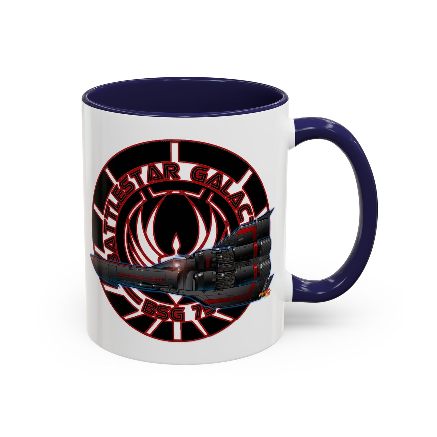 BATTLESTAR GALACTICA Viper Concept Art Crest Coffee Mug 11 and 15oz