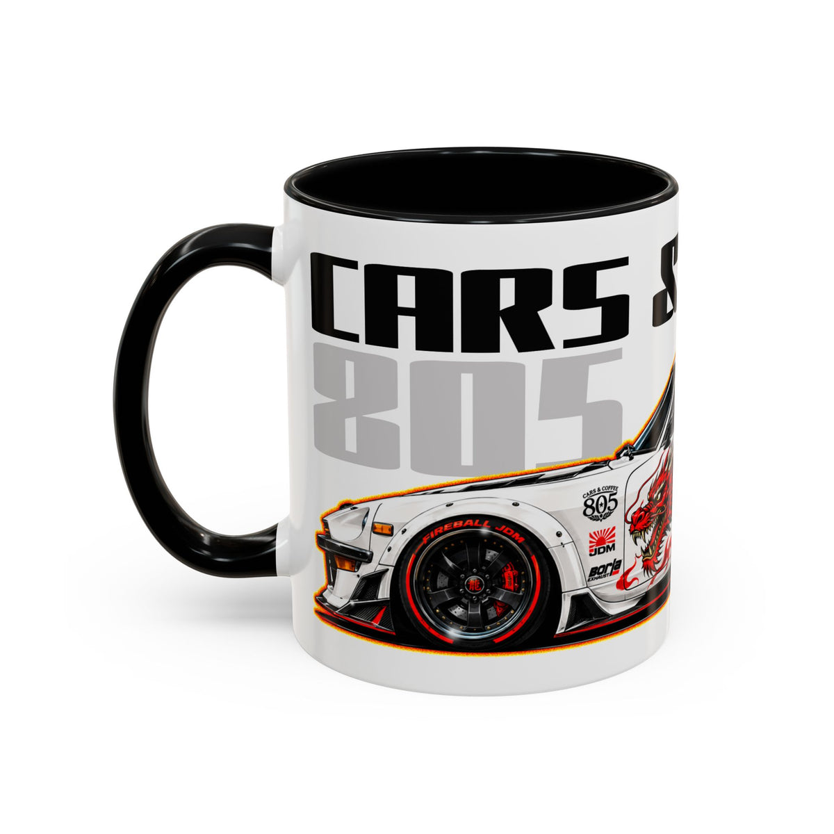 DATSUN 240Z JDM Cars & Coffee 805 Collectible Fireball Art Coffee Mug - 2 Sizes
