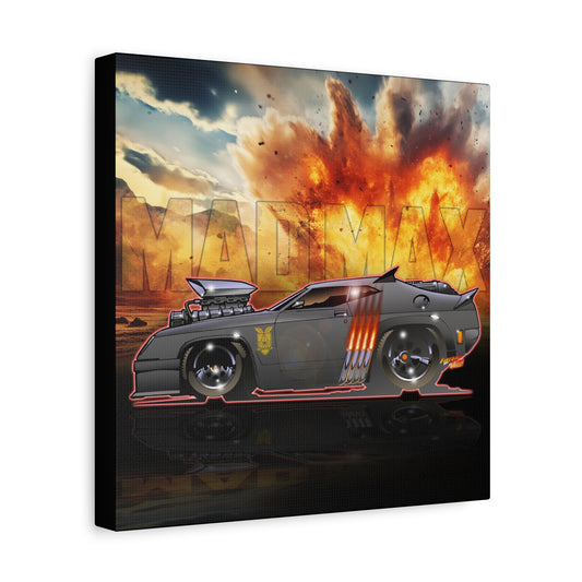 MAD MAX INTERCEPTOR POLICE CAR Canvas Art Wall Print - 12X12