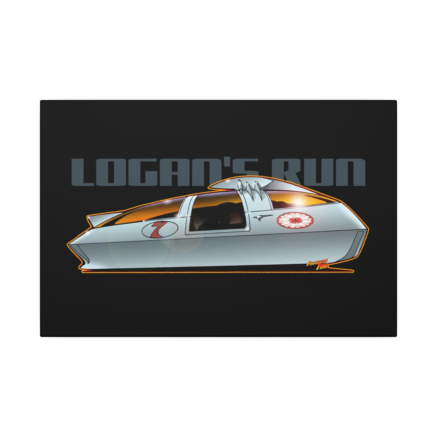 LOGAN'S RUN Sci Fi TV Car Collectible Fireball Art Canvas Print