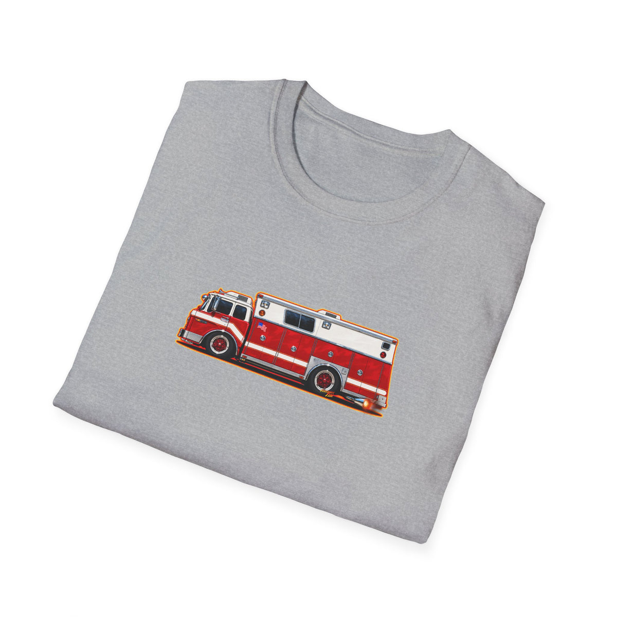 FIRE TRUCK Collectible Fireball Art TeeShirt