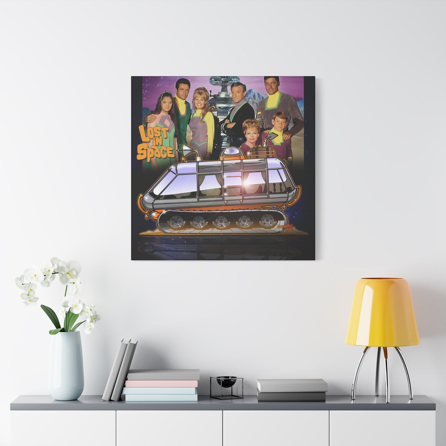LOST in SPACE Classic TV Chariot Canva Art Wall Print