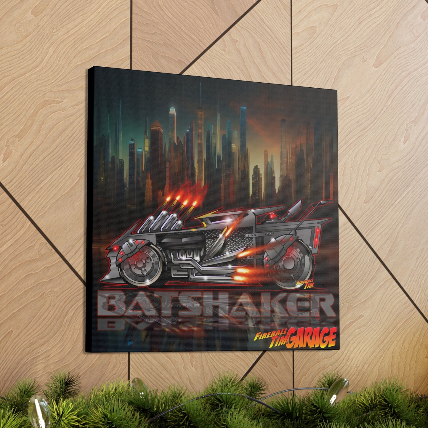 BATSHAKER BATMOBILE Concept Art Canvas MASTERPRINT 3 Sizes