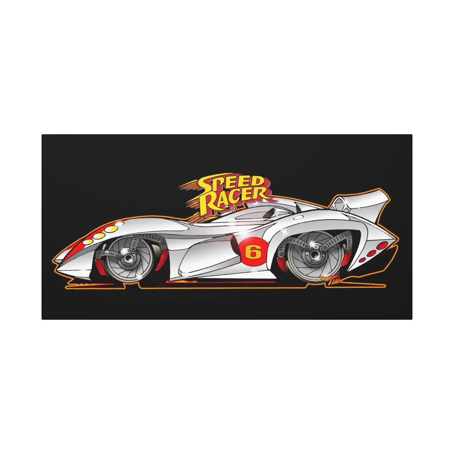 SPEED RACER MACH 6 Fireball Art Collectible Canvas Print - Multiple Sizes