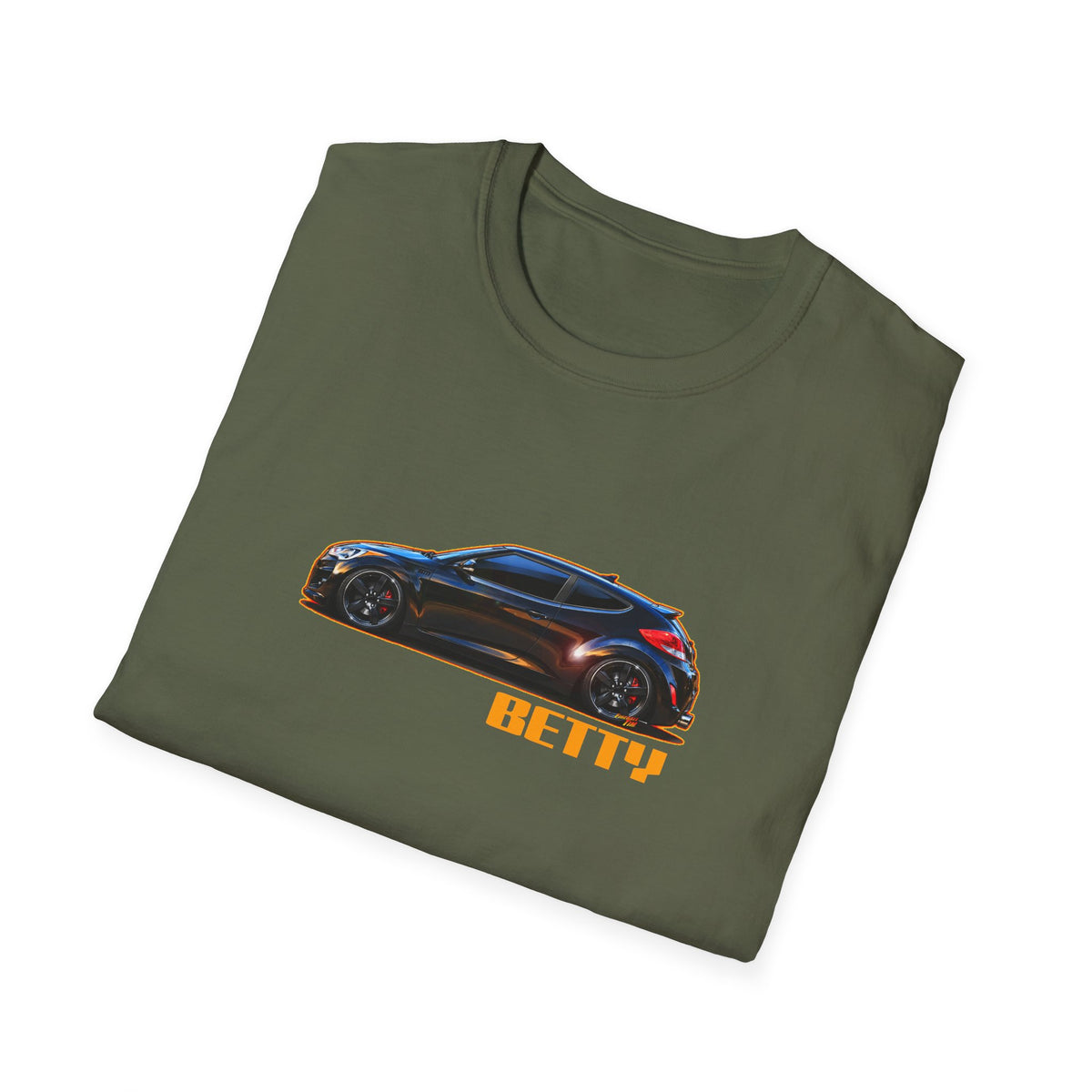 HYUNDAI VELOSTER 2012 Black Betty Collectible Fireball Art TeeShirt