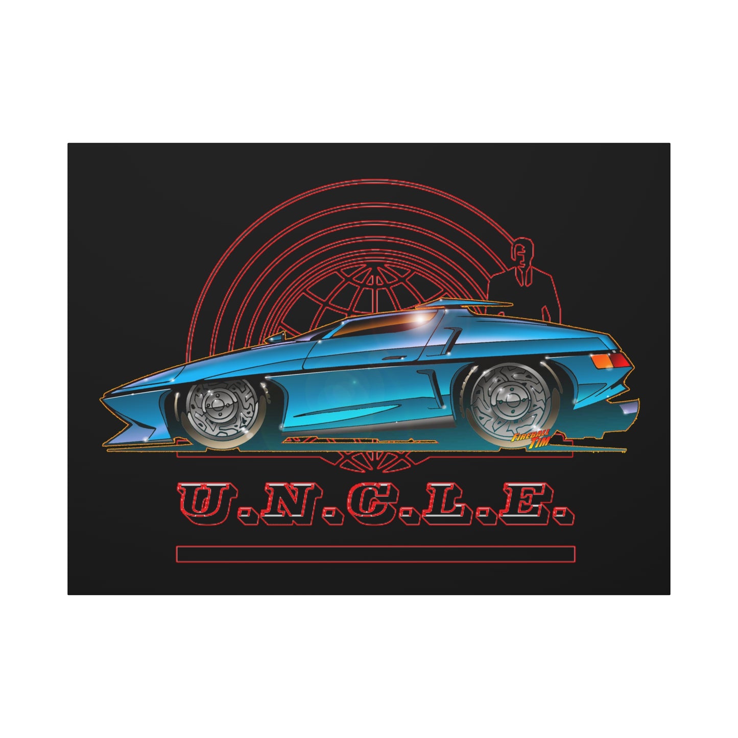 THE MAN FROM U.N.C.L.E. Piranha TV Car Fireball Canvas Art Print
