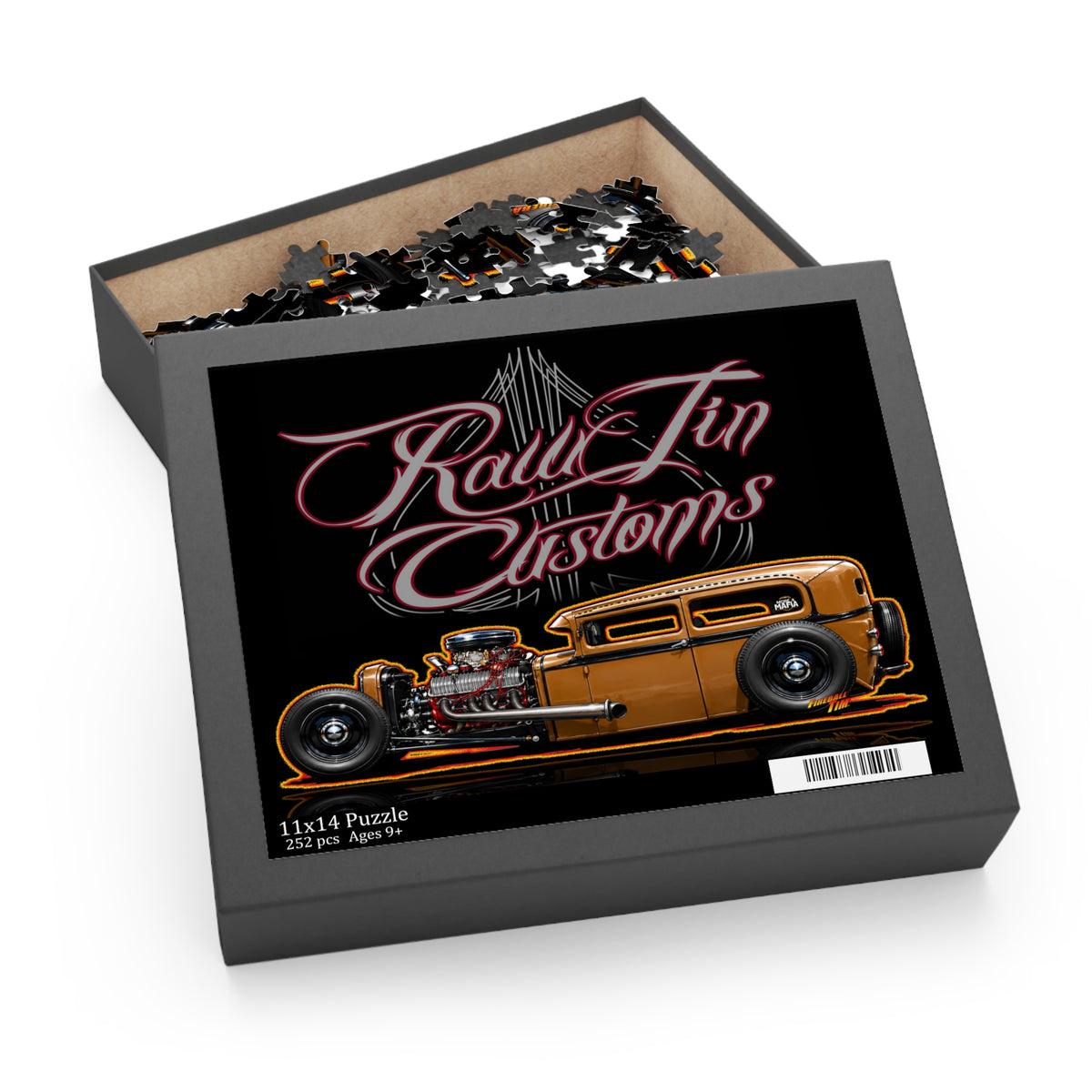 RAWTIN CUSTOMS Hot Rod Jigsaw Puzzle — Retro Hot Rods (120/252/500‑Piece)