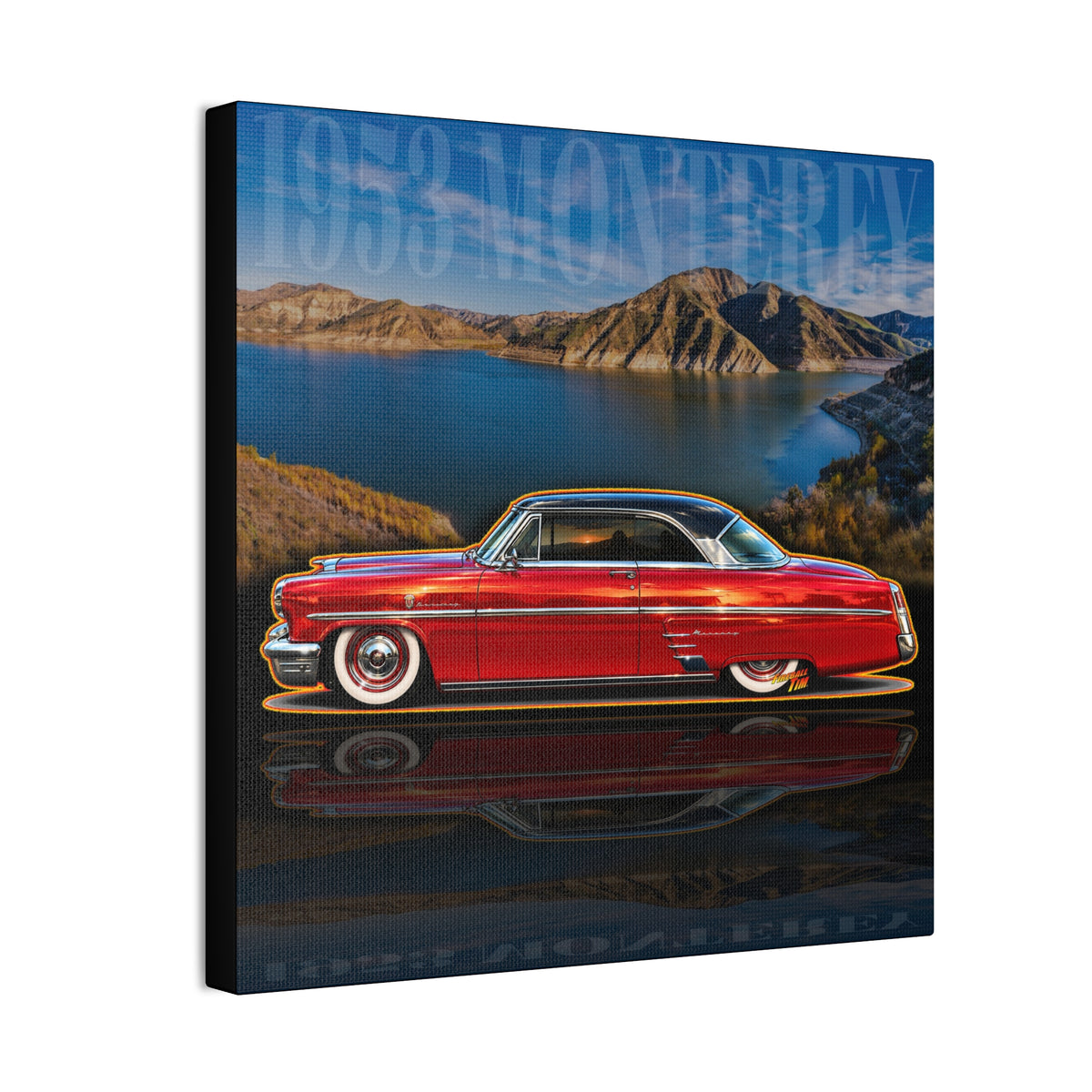 MERCURY MONTEREY 1953 Collectible Fireball Art Canvas Stretched Print