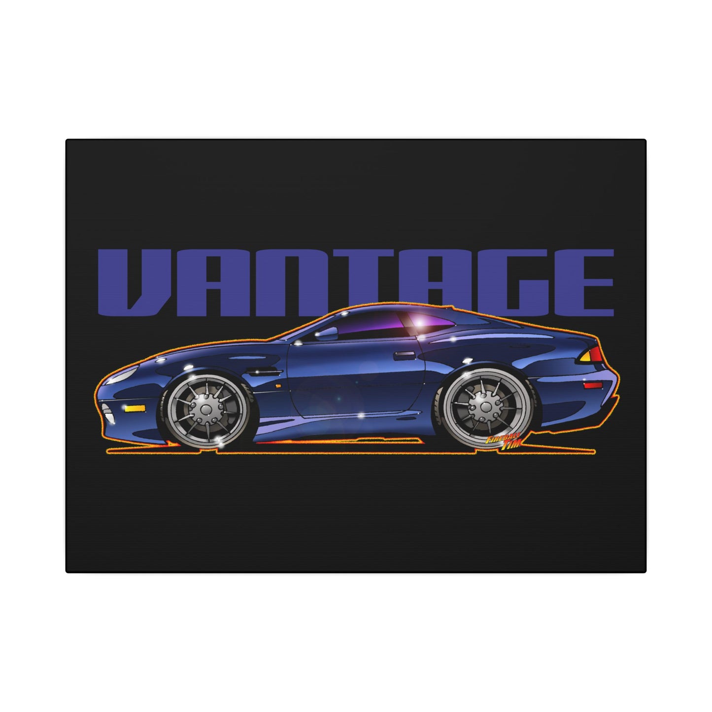 ASTON MARTIN VANTAGE 2001 Fireball Art Canvas Print