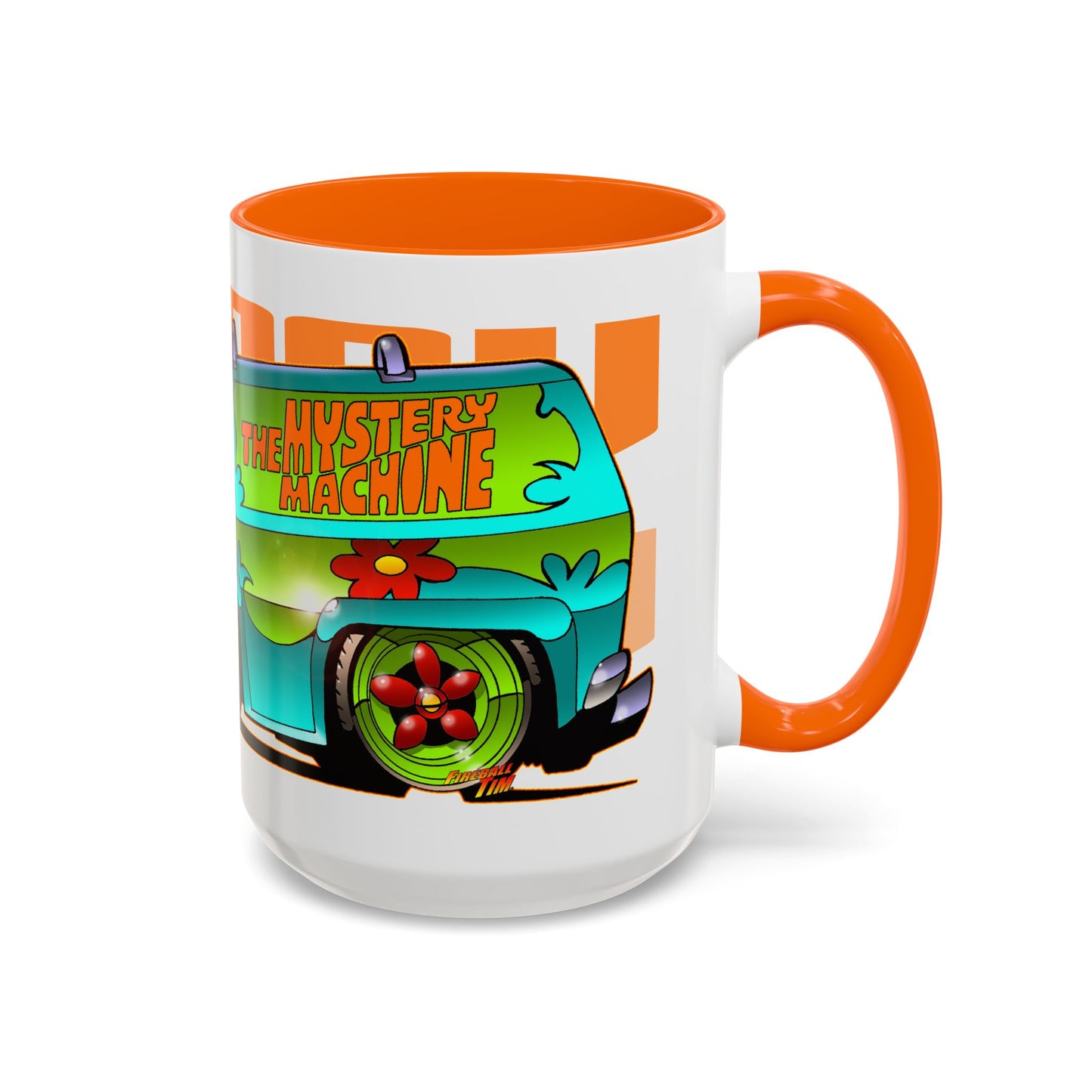 SCOOBY DOO MYSTERY MACHINE VAN Collectible Fireball Art Coffee Mug - 2 Sizes