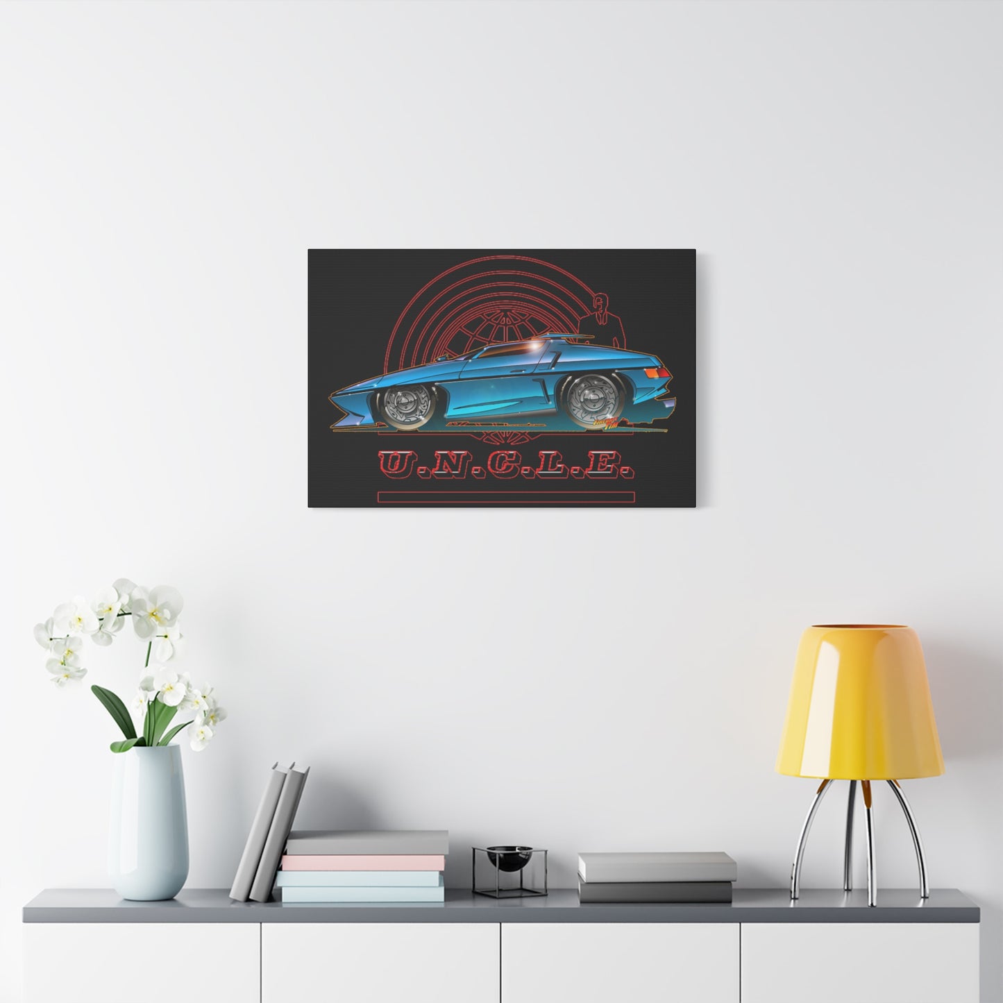 THE MAN FROM U.N.C.L.E. Piranha TV Car Fireball Canvas Art Print