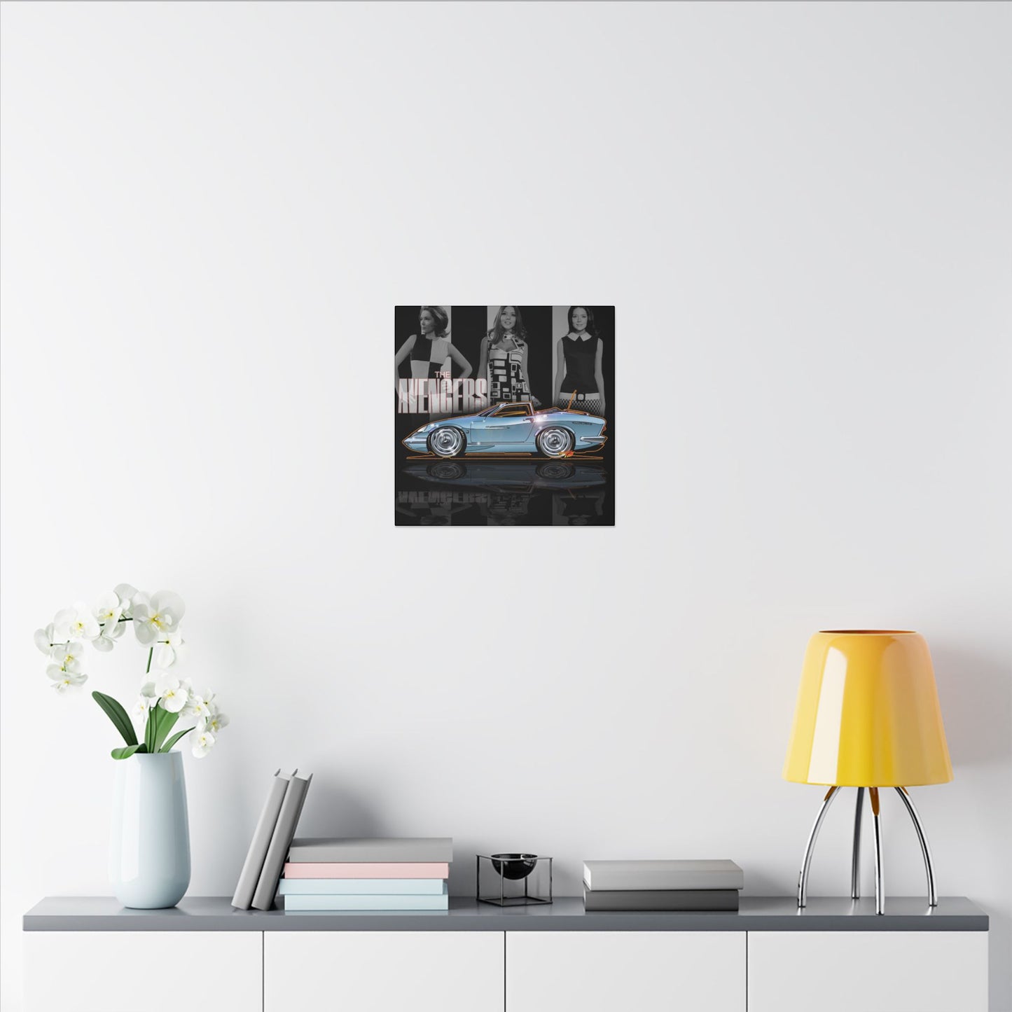 THE AVENGERS TV Show Emma Peel Lotus Elan Canvas Art Print