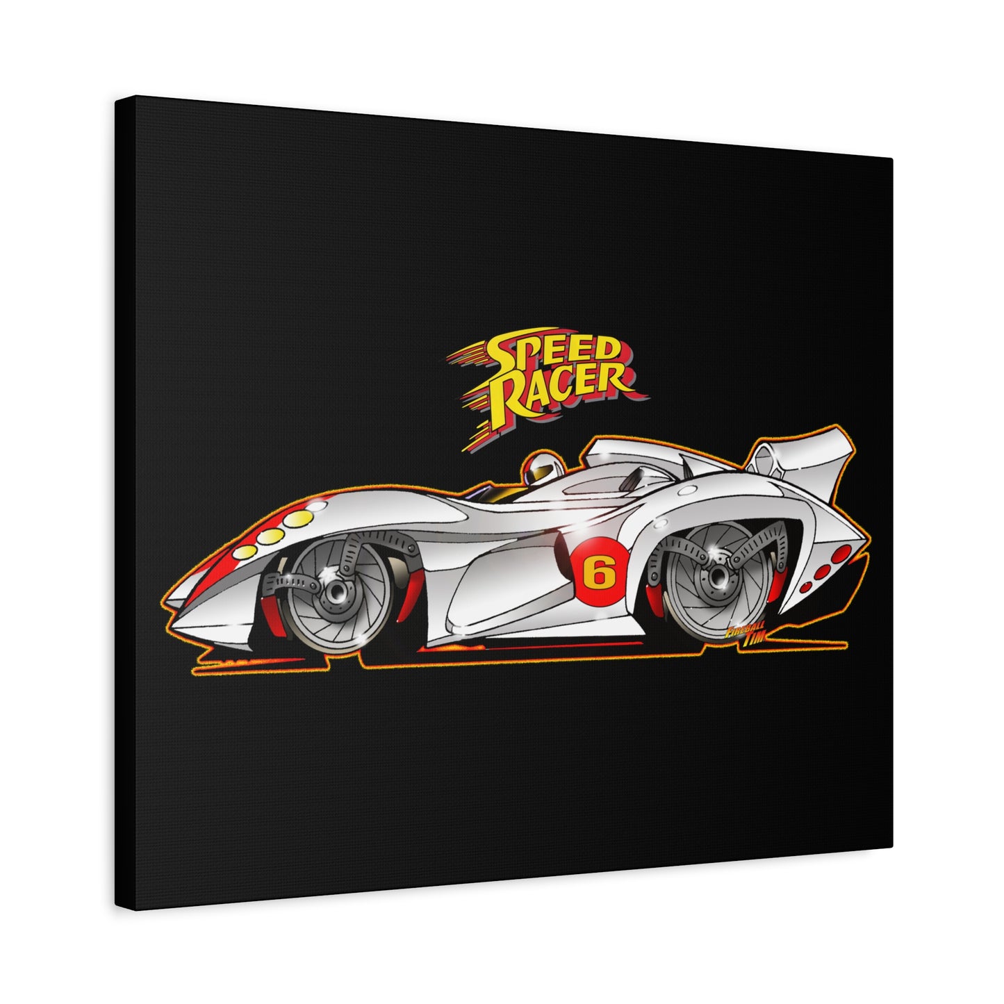 SPEED RACER MACH 6 Fireball Art Collectible Canvas Print - Multiple Sizes