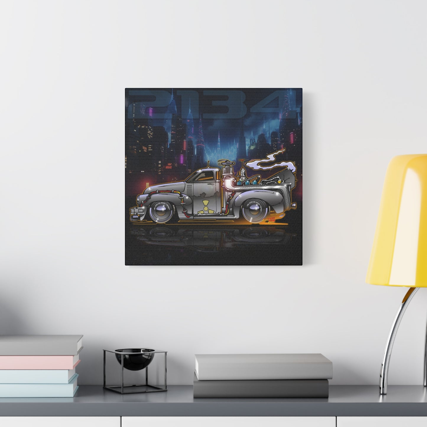 BACK THE THE FUTURE Chevy 3100 Pickup Time Machine Canvas Art Wall Print - 2 Sizes
