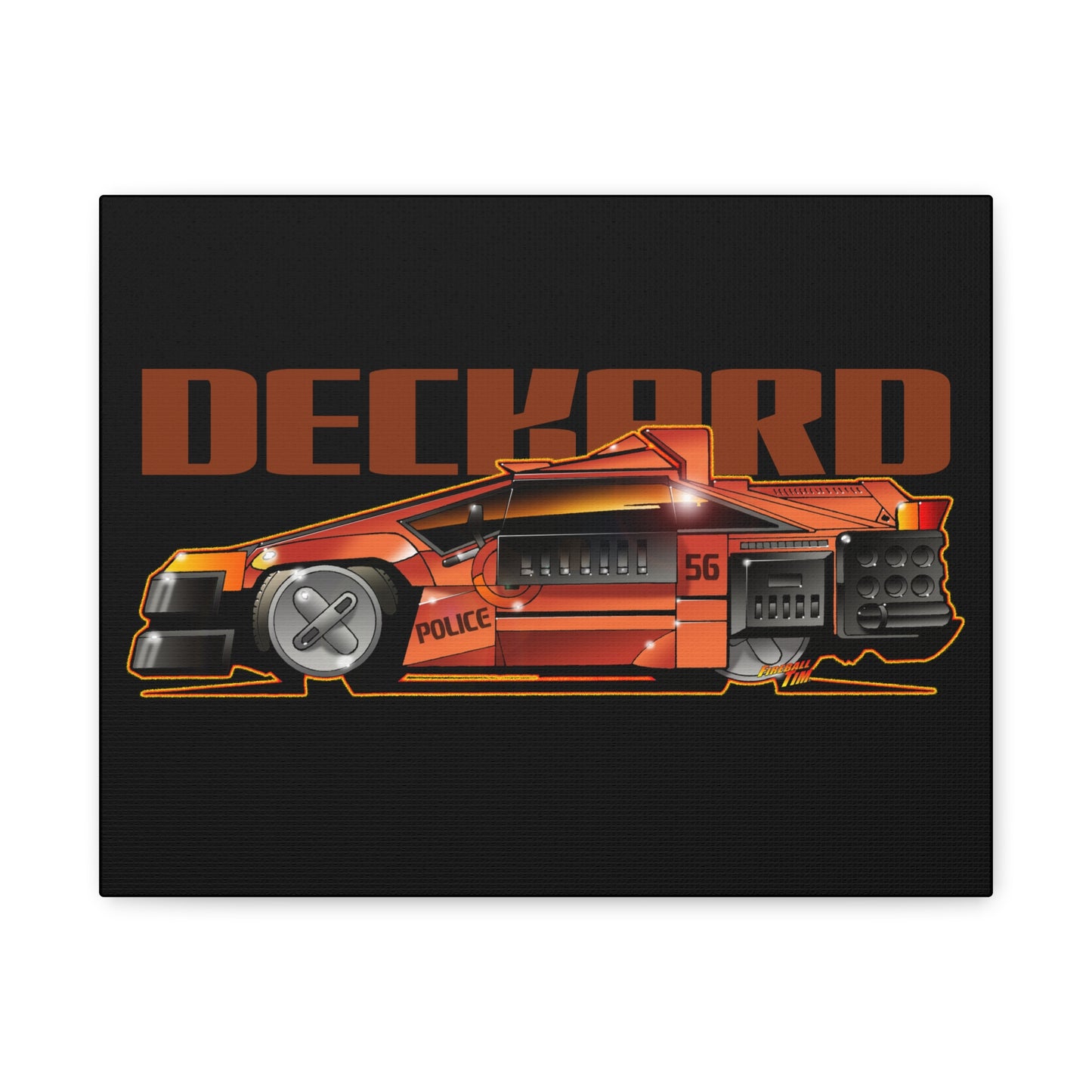 BLADE RUNNER DECKARD Police Movie Car Fireball Art Canvas Print - 11x14