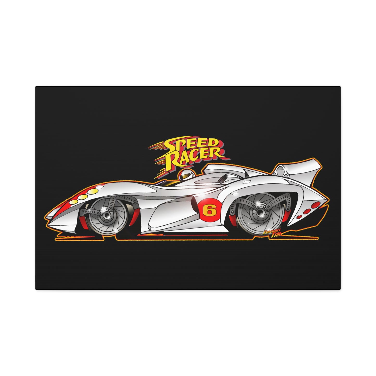 SPEED RACER MACH 6 Fireball Art Collectible Canvas Print - Multiple Sizes