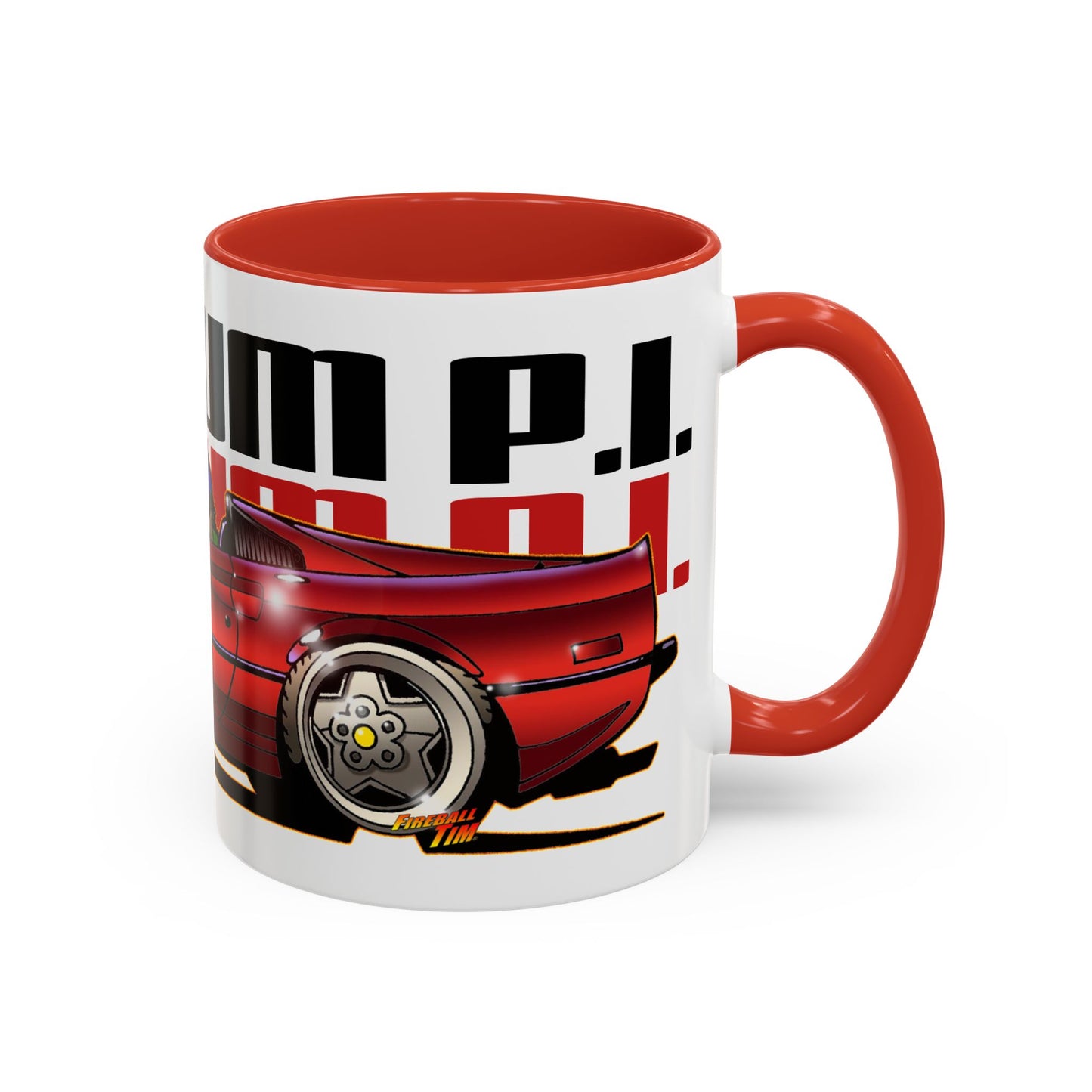 MAGNUM PI FERRARI 308 GTS Fireball Art Coffee Mug - 2 Colors