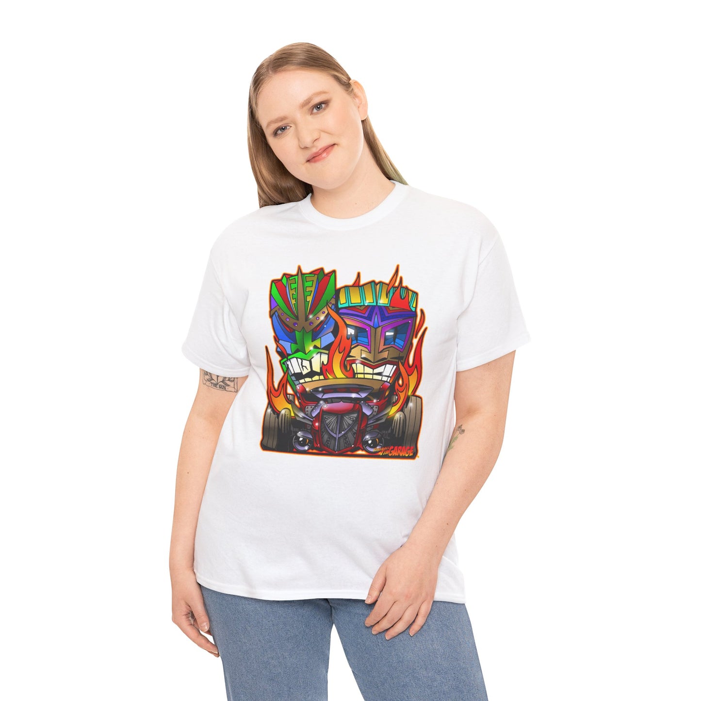 HOT ROD TIKIS Concept Art Tiki Unisex Heavy Cotton Tee 13 Colors