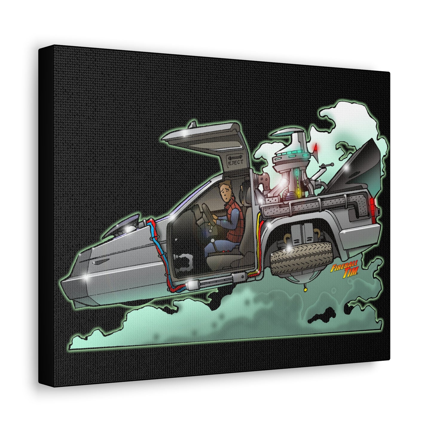 Back to the Future DELOREAN DMC 21 Time Machine Movie Car Canvas Gallery Art Print 11x14