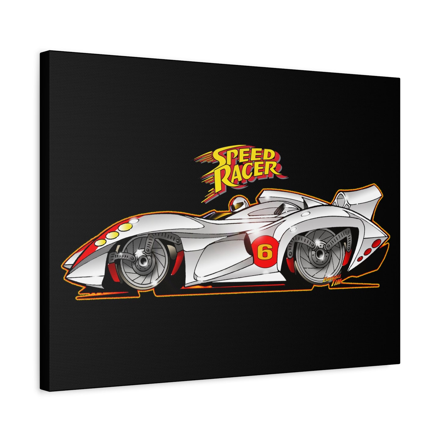 SPEED RACER MACH 6 Fireball Art Collectible Canvas Print - Multiple Sizes