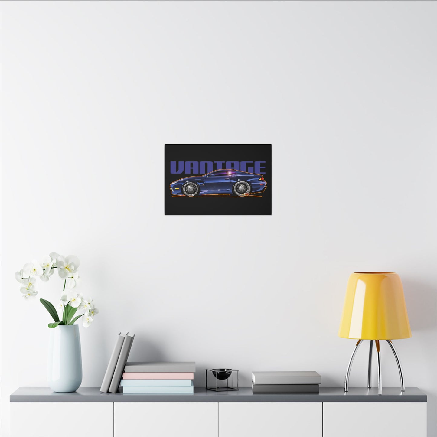 ASTON MARTIN VANTAGE 2001 Fireball Art Canvas Print