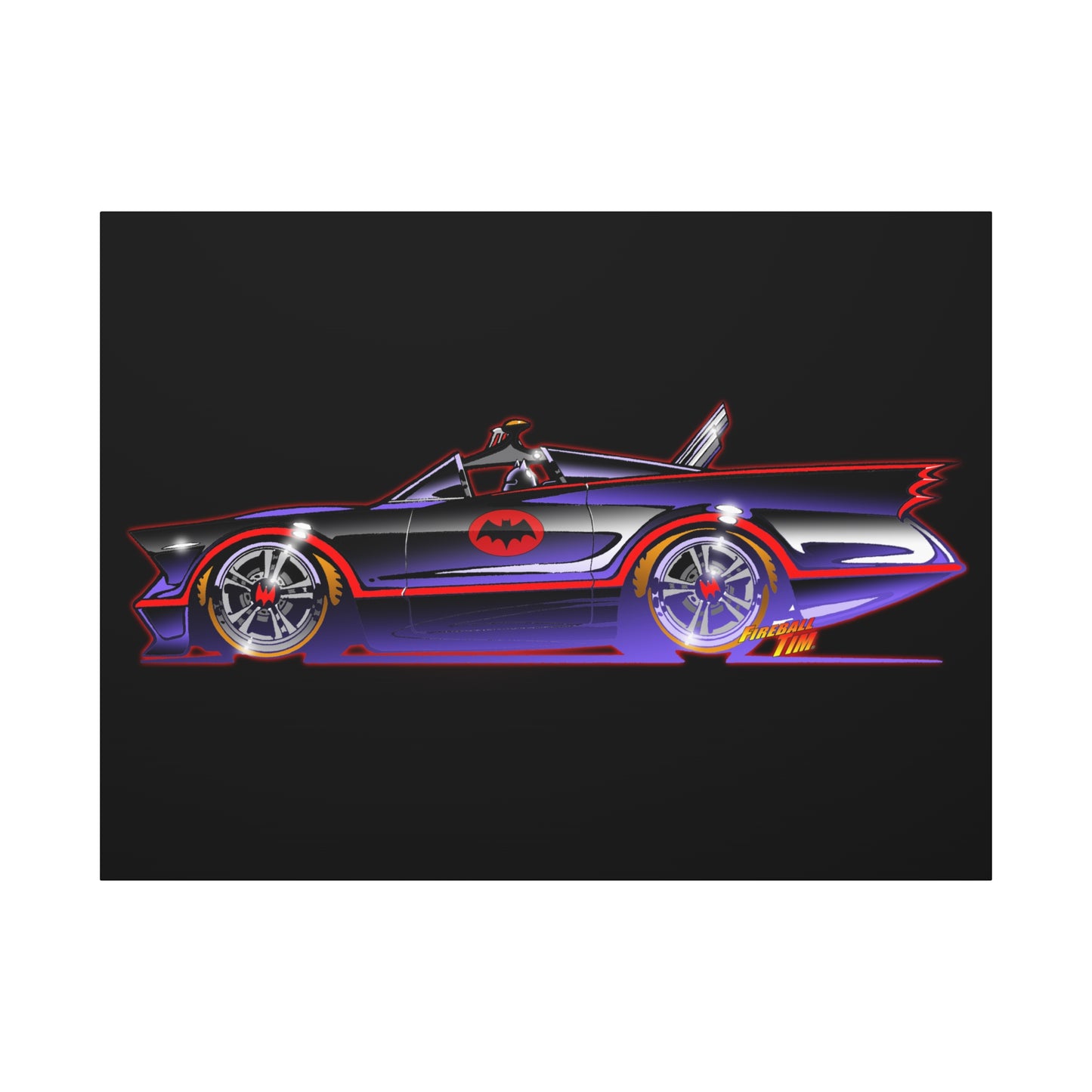BATMOBILE 1966 BATMAN TV Car Canvas Art Print 11x14