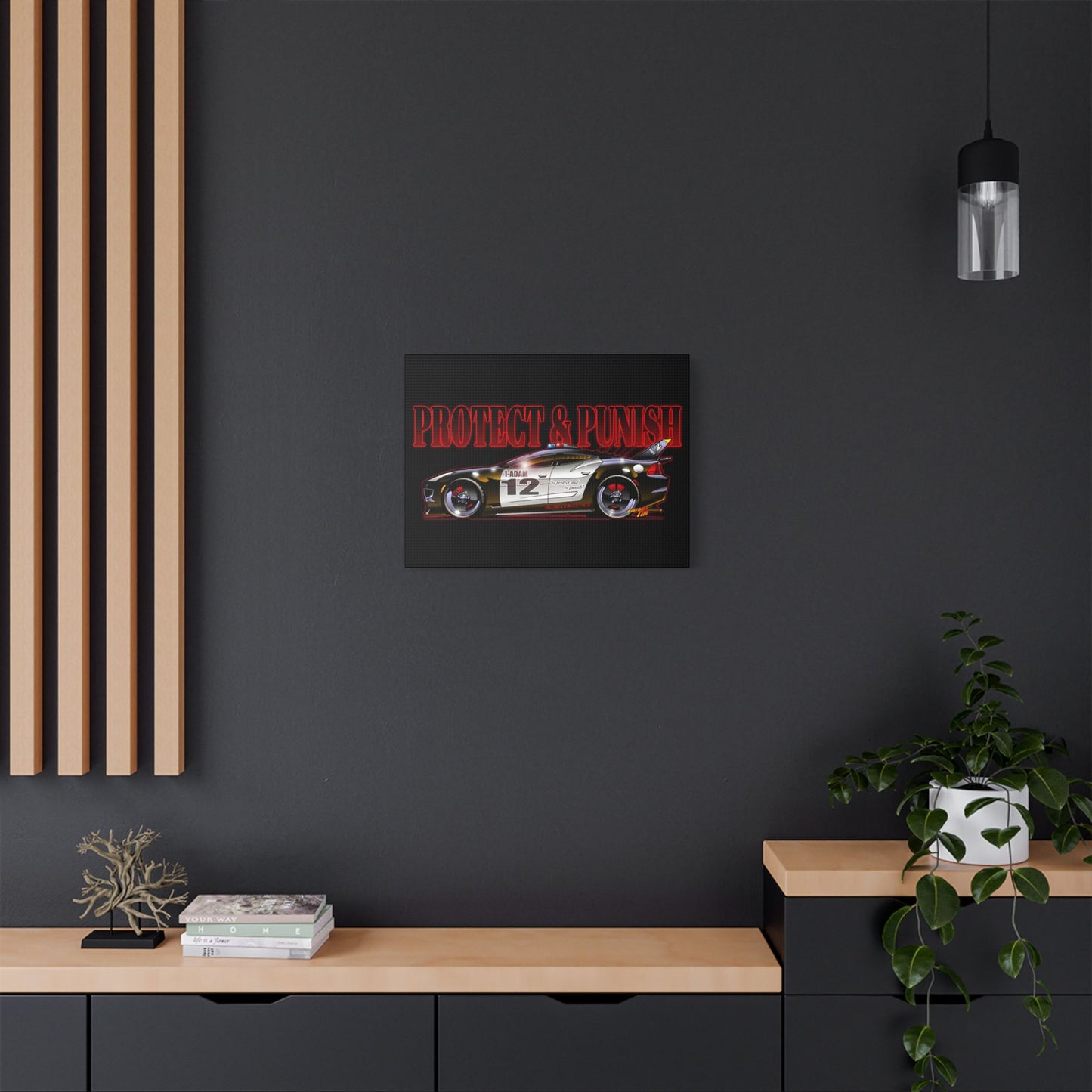 ADAM 12 FISKER KARMA Police Car Canvas Art Print - 11x14