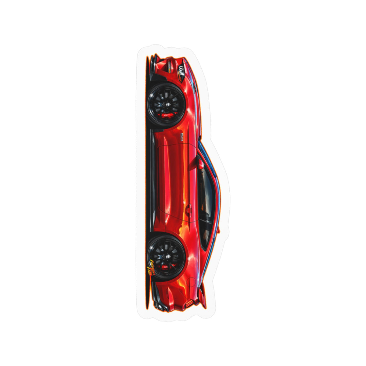 FORD MUSTANG 2019 GT 5.0 Collectible Fireball Art Stickers in 4 Sizes