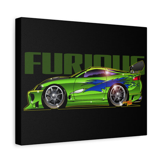 FAST AND FURIOUS MITSUBISHI ECLIPSE Canvas Art Wall Print - 11x14