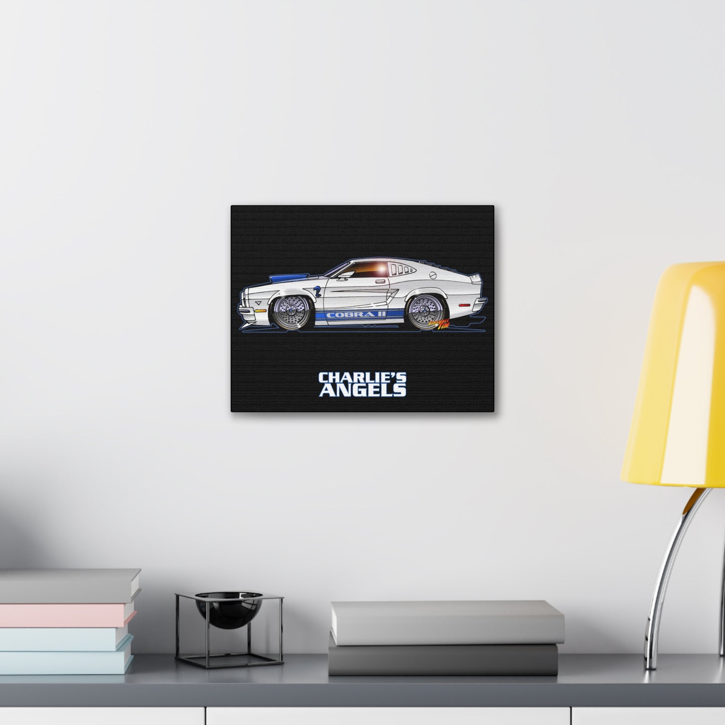 CHARLIES ANGELS TV Show Ford Mustang Cobra 2 Concept Art Canvas Print 11x14