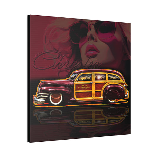 CHRYSLER TOWN & COUNTRY 1942 Collectible Fireball Art Canvas Stretched Print