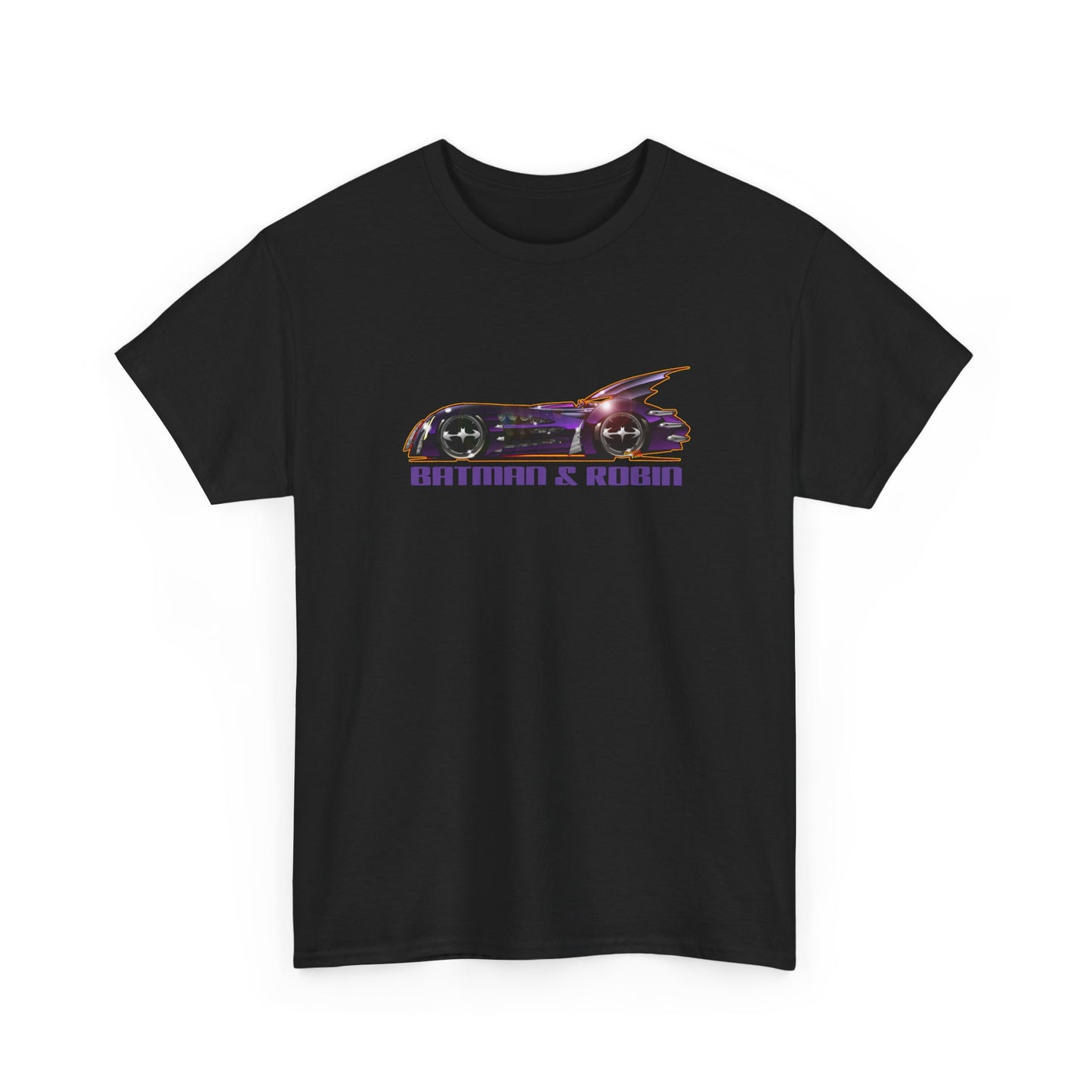 BATMAN & ROBIN 1997 BATMOBILE Movie Car Fireball Art Tee Shirt - Multiple Sizes