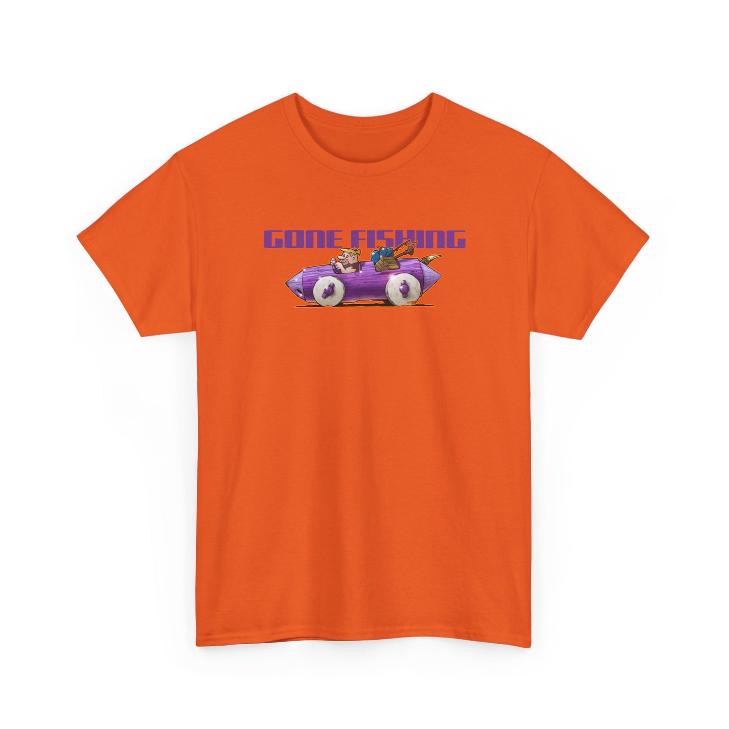 FLINSTONES BARNEY RUBBLE Gone Fishing Fireball Tee Shirt - Multiple Colors
