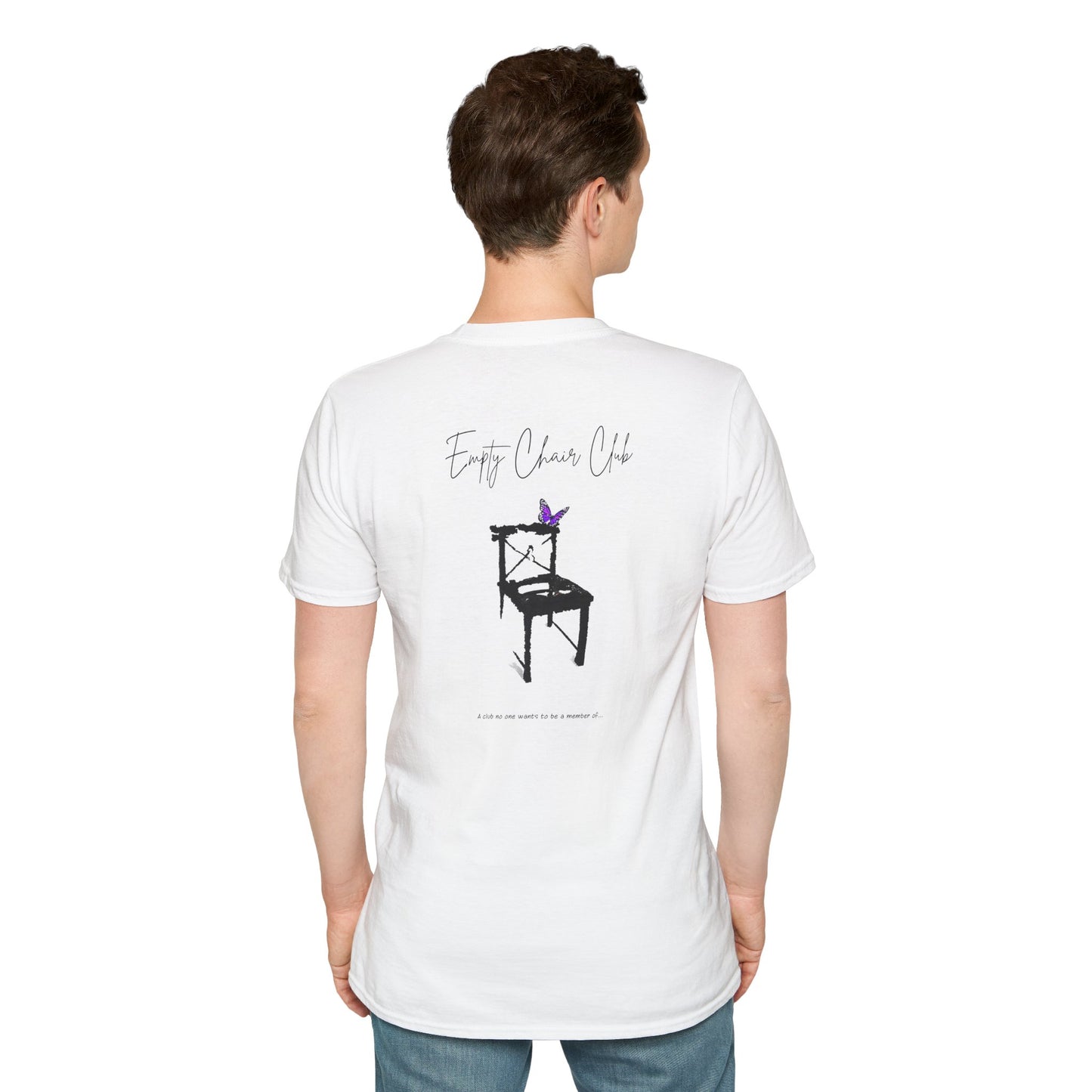 EMPTY CHAIR CLUB Unisex Softstyle T-Shirt - Casual Comfort for Relaxation and Reflection
