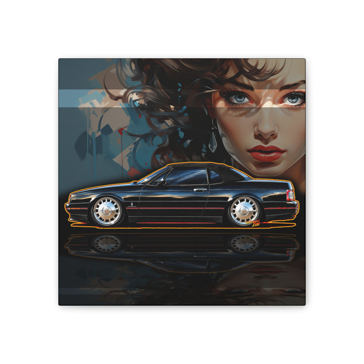 CADILLAC ALLANTE Collectible Fireball Art Canvas Stretched Print