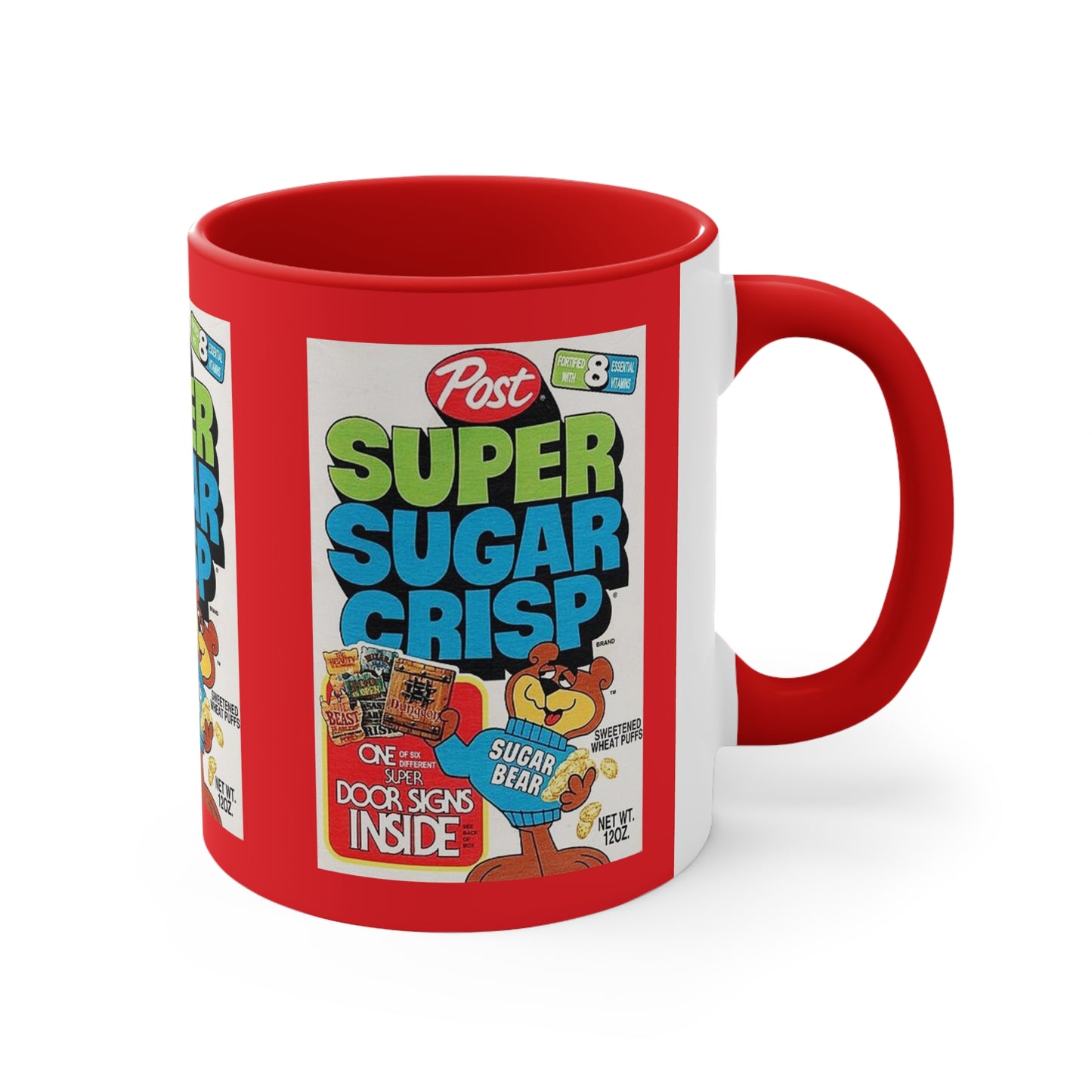 SUPER SUGAR CRISP Vintage Breakfast Cereal Mug 11oz
