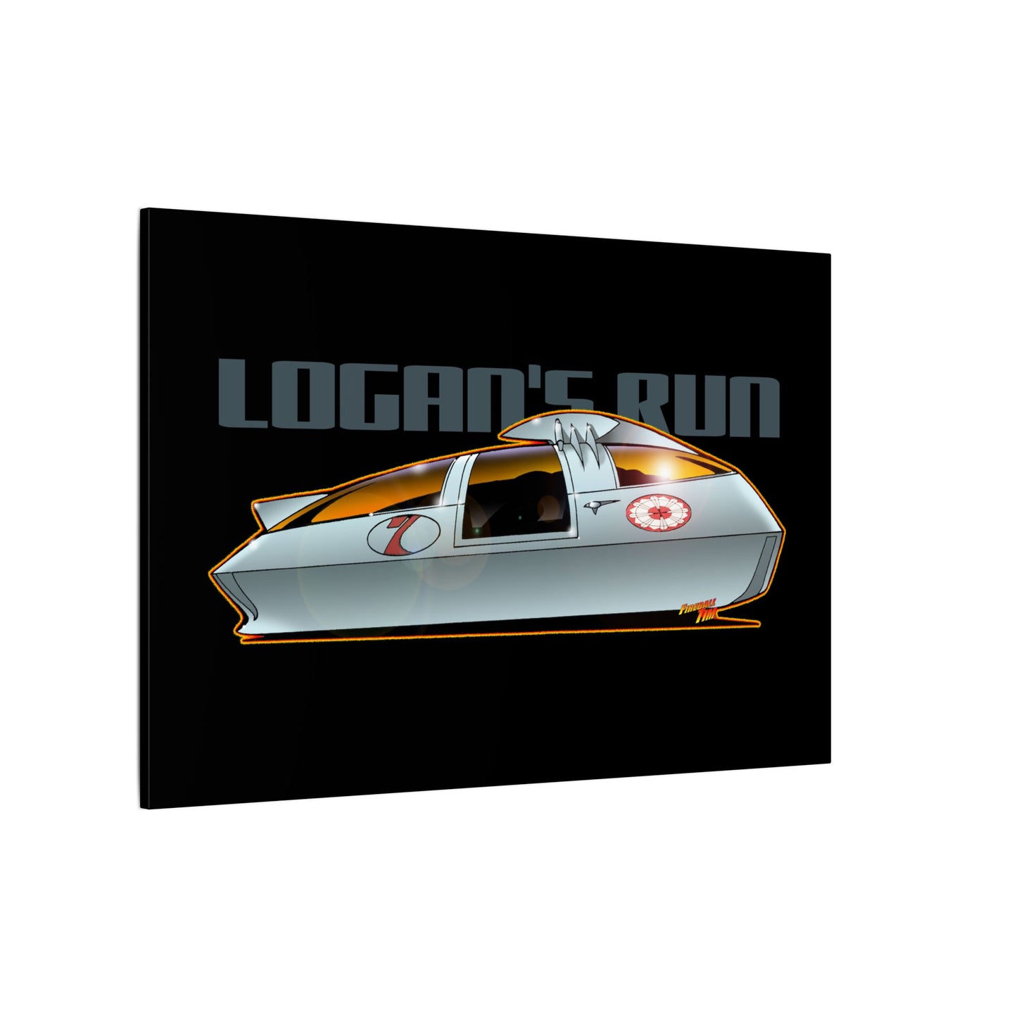 LOGAN'S RUN Sci Fi TV Car Collectible Fireball Art Canvas Print