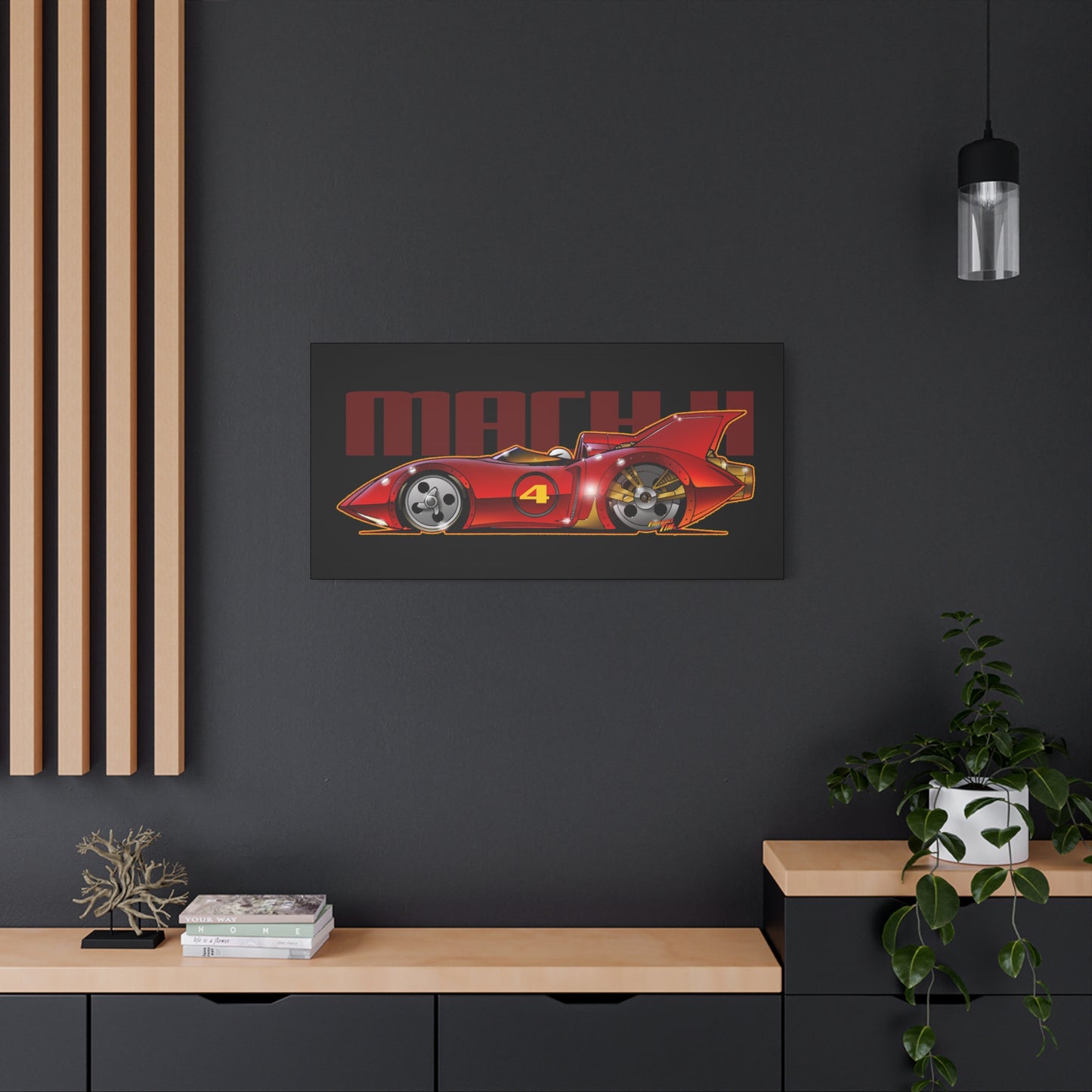 SPEED RACER MACH 4 Fireball Art Canvas Wall Print