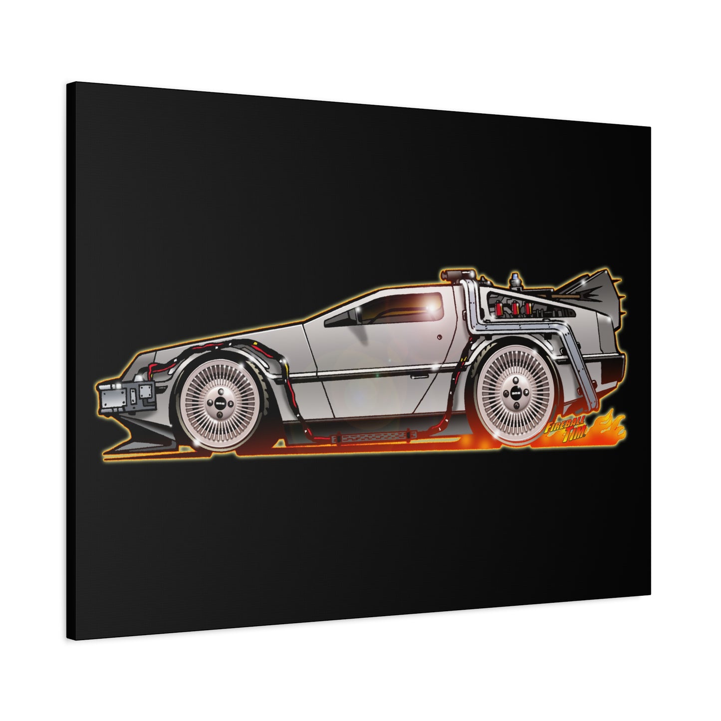 BACK to the FUTURE Delorean Time Machine Canvas Art Wall Print