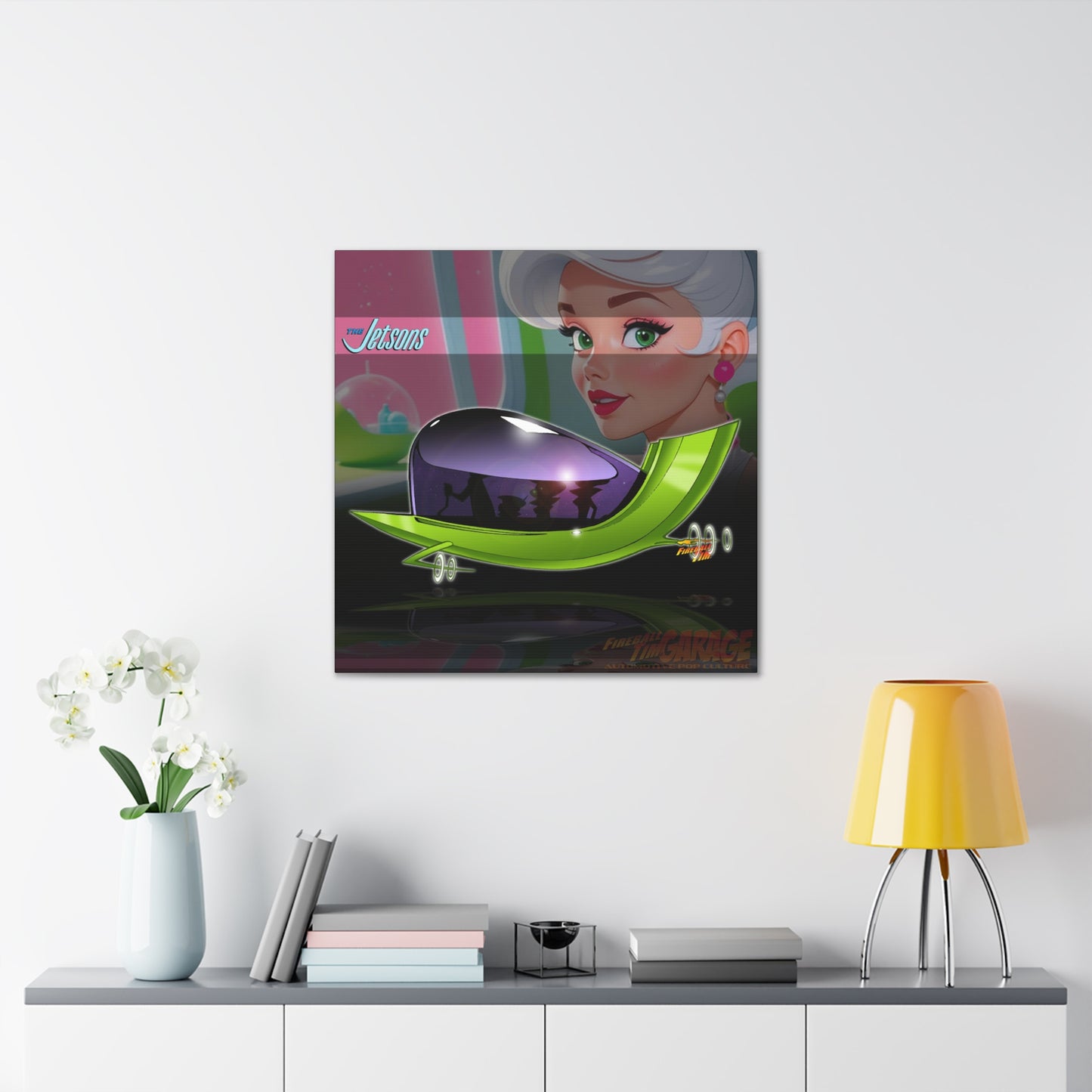 THE JETSONS Family Spaceship Concept Art Canvas MASTERPRINT 3 Sizes