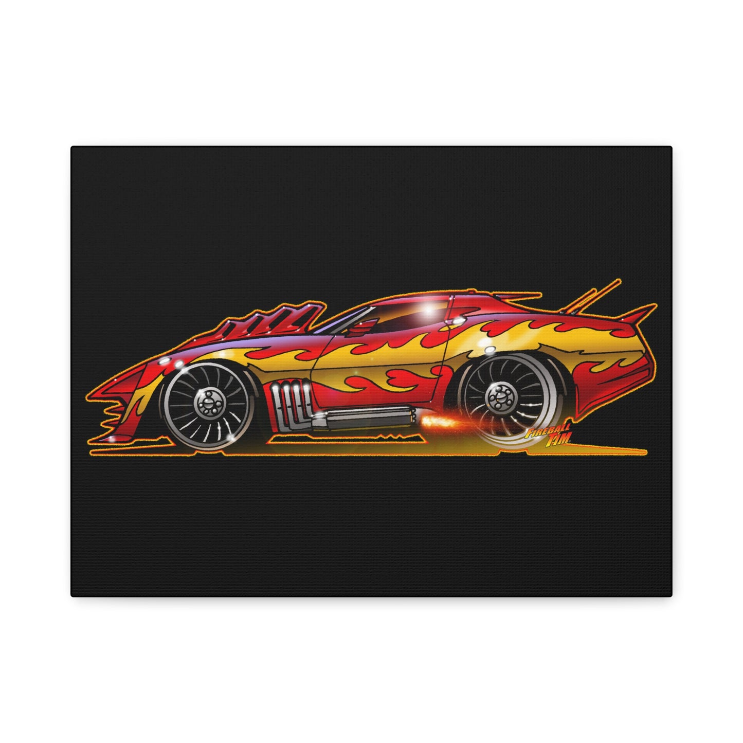 CORVETTE SUMMER Movie Car Fireball Art Canvas Print