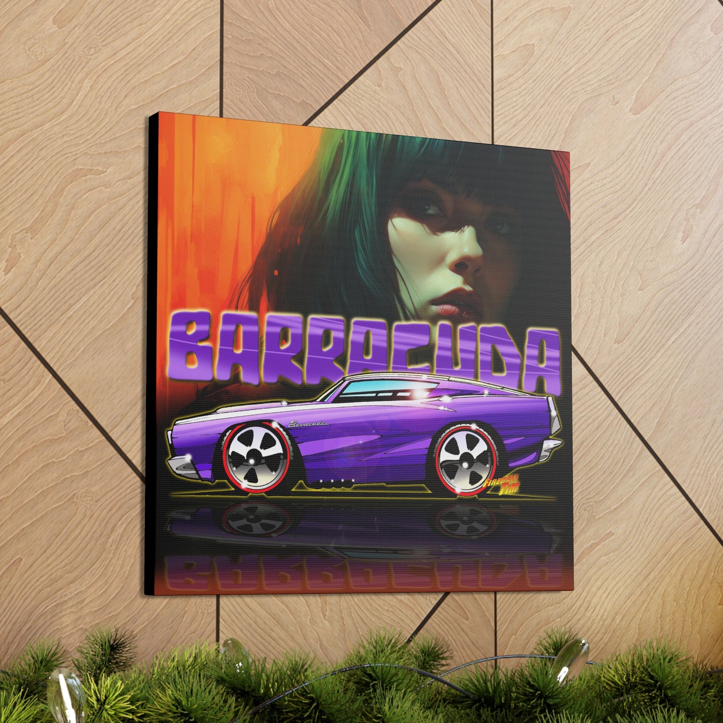 PLYMOUTH BARRACUDA Hot Wheels Redline Canvas Wall Art Print MASTERPRINT 3 Sizes
