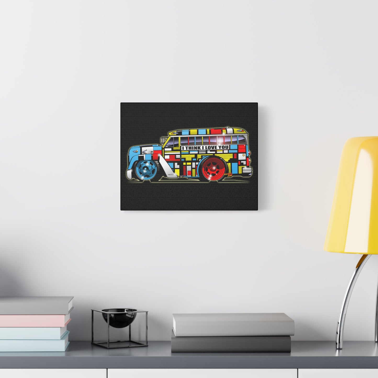 PARTRIDGE FAMILY BUS Fireball Canvas Art Wall Print - 11x14